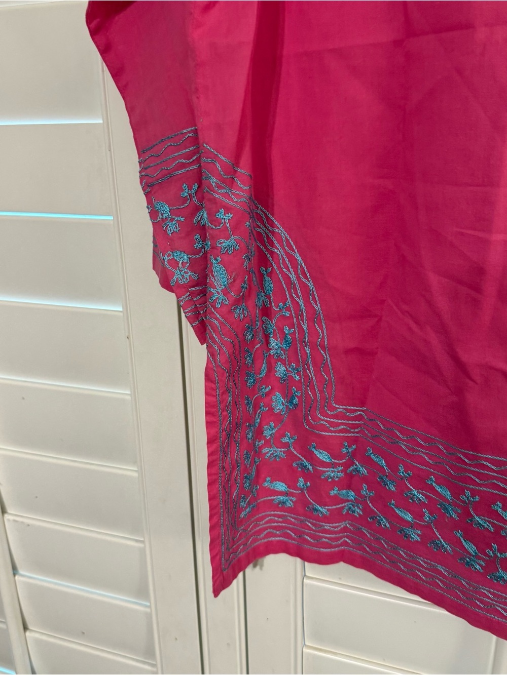 Womens Pink Embroidered Tunic Top by Gretchen Scott Designs XL - Picture 11 of 11